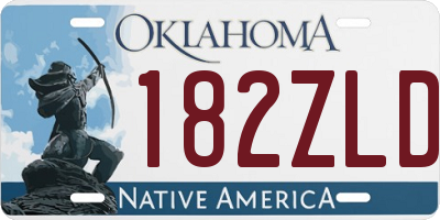 OK license plate 182ZLD