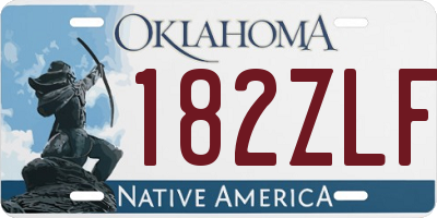 OK license plate 182ZLF