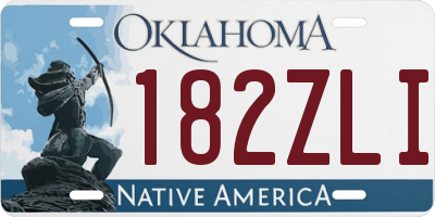 OK license plate 182ZLI