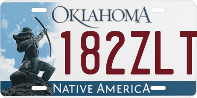 OK license plate 182ZLT