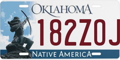 OK license plate 182ZOJ