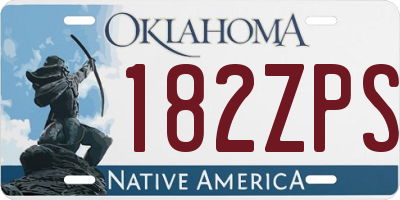 OK license plate 182ZPS