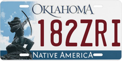 OK license plate 182ZRI