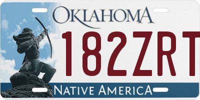 OK license plate 182ZRT