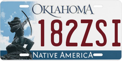 OK license plate 182ZSI