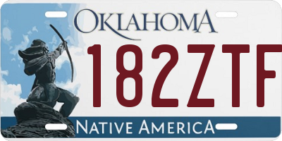 OK license plate 182ZTF