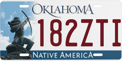 OK license plate 182ZTI