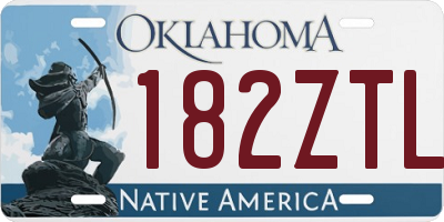 OK license plate 182ZTL