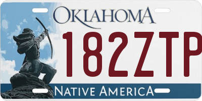 OK license plate 182ZTP