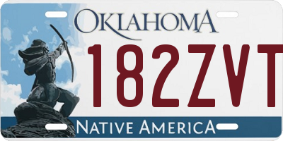 OK license plate 182ZVT