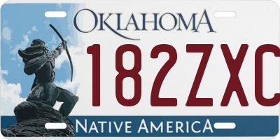 OK license plate 182ZXC