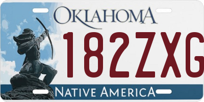 OK license plate 182ZXG