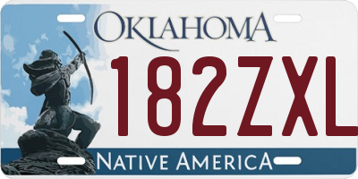 OK license plate 182ZXL