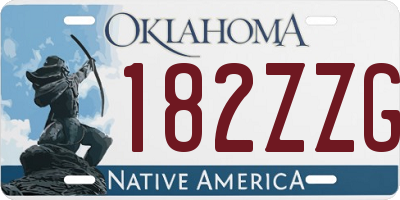 OK license plate 182ZZG