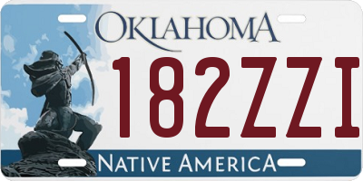 OK license plate 182ZZI