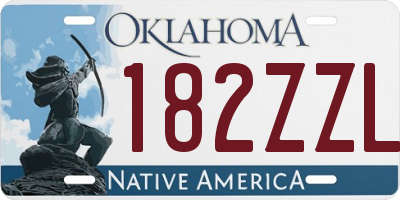 OK license plate 182ZZL