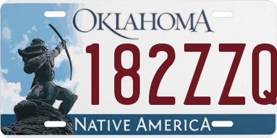 OK license plate 182ZZQ