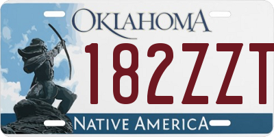 OK license plate 182ZZT