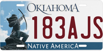 OK license plate 183AJS