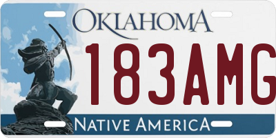 OK license plate 183AMG