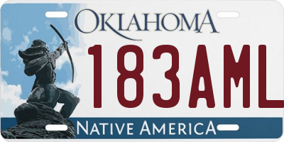 OK license plate 183AML