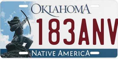 OK license plate 183ANV