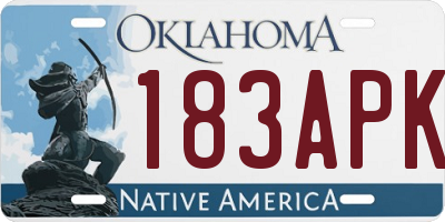 OK license plate 183APK