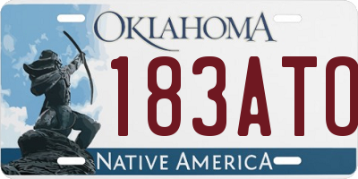 OK license plate 183ATO