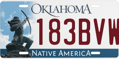 OK license plate 183BVW
