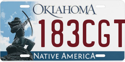 OK license plate 183CGT