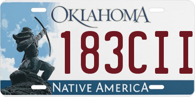 OK license plate 183CII