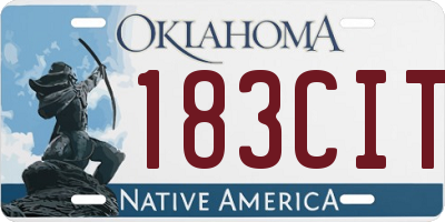 OK license plate 183CIT