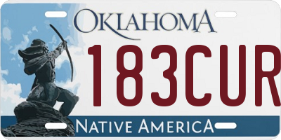 OK license plate 183CUR