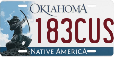 OK license plate 183CUS