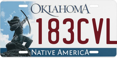OK license plate 183CVL