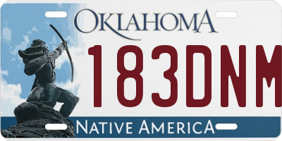 OK license plate 183DNM