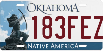 OK license plate 183FEZ