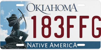 OK license plate 183FFG