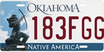 OK license plate 183FGG