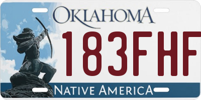 OK license plate 183FHF