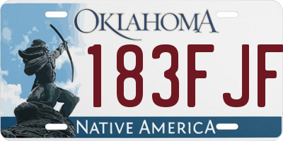 OK license plate 183FJF