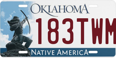 OK license plate 183TWM