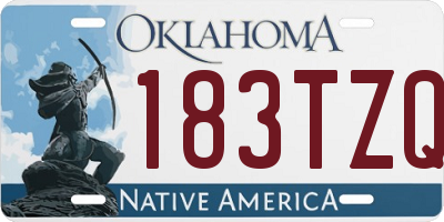 OK license plate 183TZQ