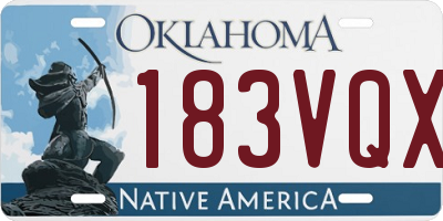 OK license plate 183VQX