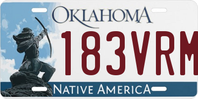 OK license plate 183VRM