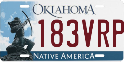 OK license plate 183VRP