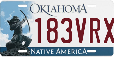 OK license plate 183VRX