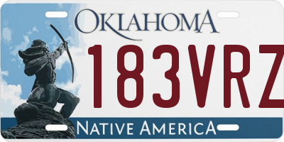OK license plate 183VRZ
