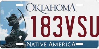 OK license plate 183VSU