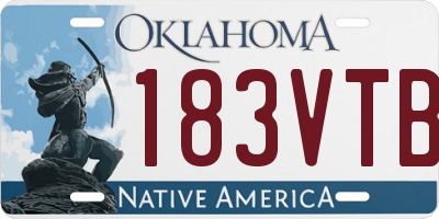 OK license plate 183VTB
